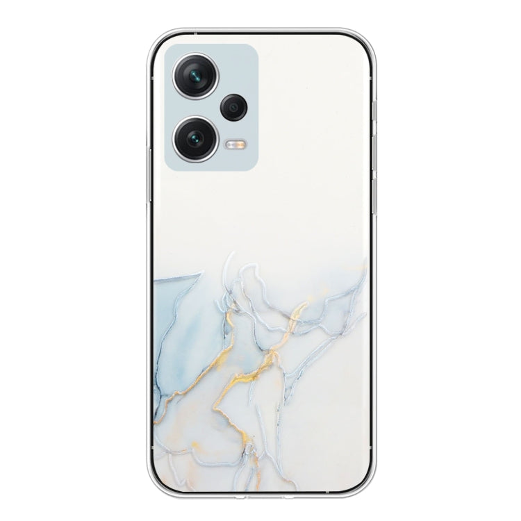 For Xiaomi Redmi Note 12 Pro+ China Hollow Marble Pattern TPU Precise Hole Phone Protective Case