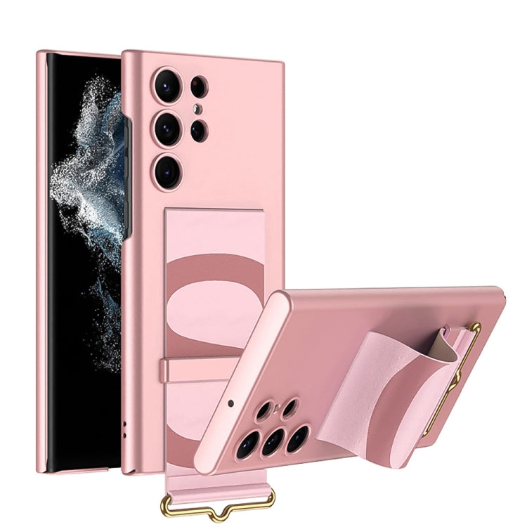 For Samsung Galaxy S23 Ultra 5G GKK Ultra-thin Wristband Holder Phone Case