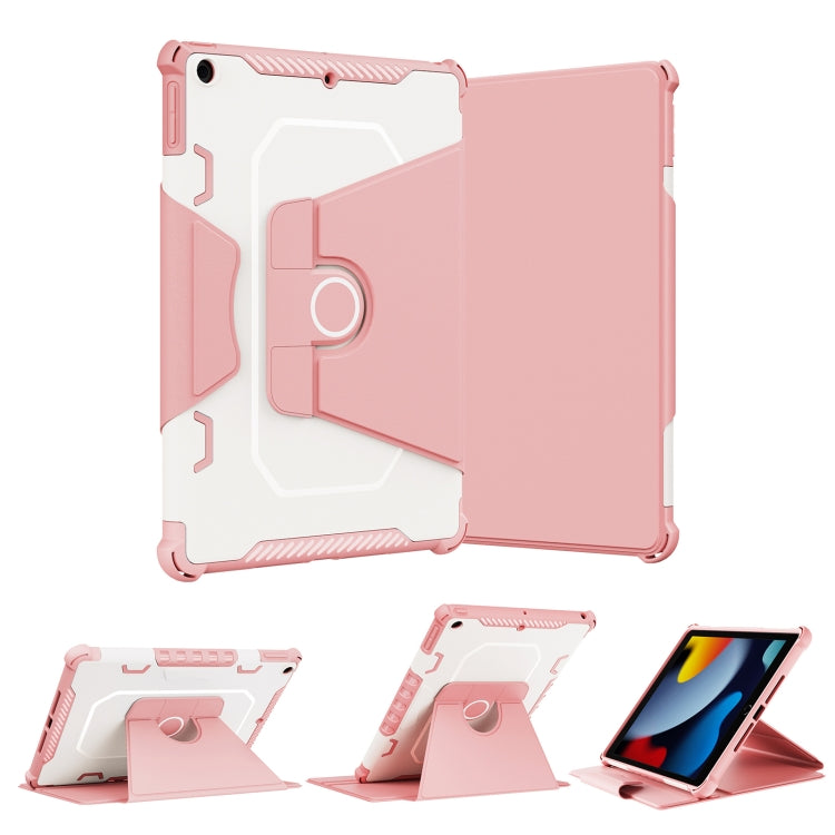 For iPad 10.2 2021 360 Degree Rotating Armored Smart Tablet Leather Case