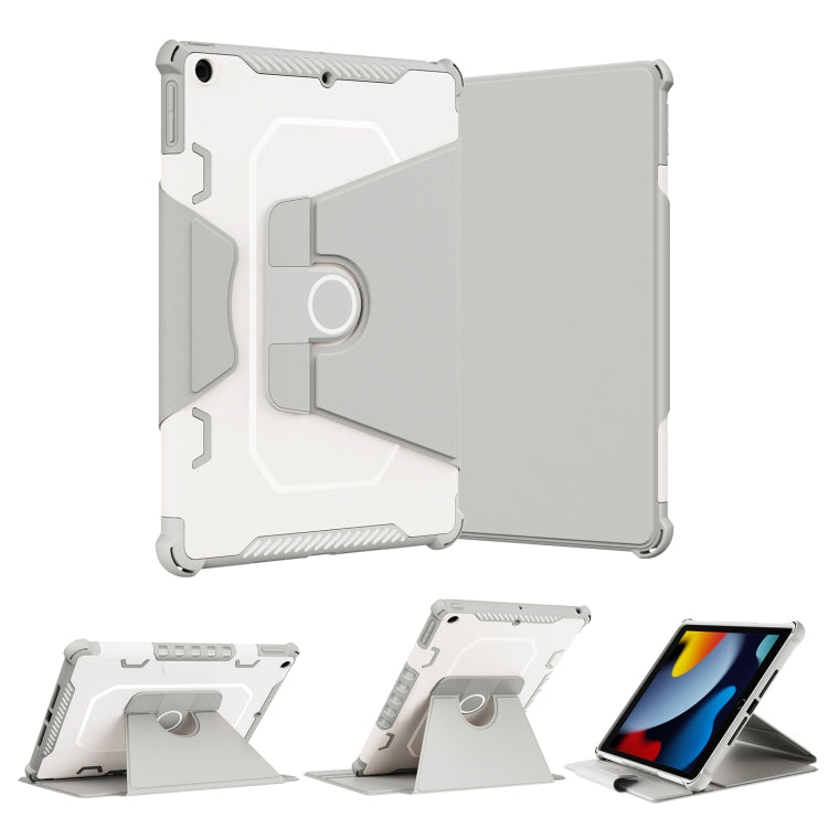 For iPad 10.2 2021 360 Degree Rotating Armored Smart Tablet Leather Case