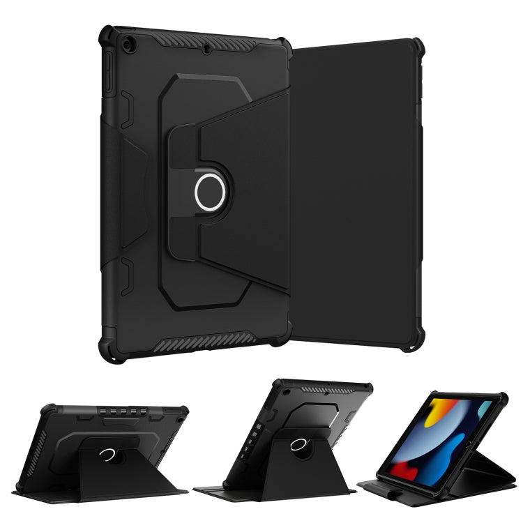 For iPad 10.2 2021 360 Degree Rotating Armored Smart Tablet Leather Case