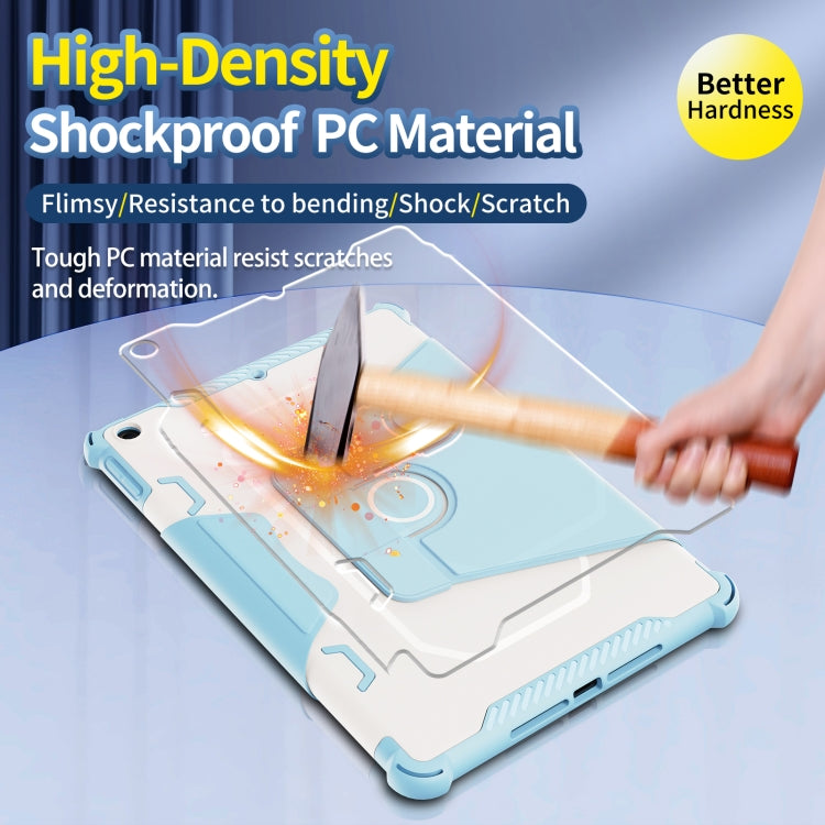For iPad 10.2 2021 360 Degree Rotating Armored Smart Tablet Leather Case