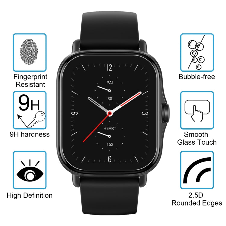 For Amazfit GTS 2E Smart Watch Tempered Glass Film Screen Protector
