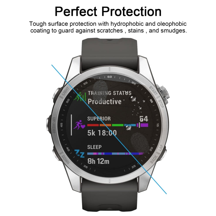 For Garmin Fenix 7S Smart Watch Tempered Glass Film Screen Protector