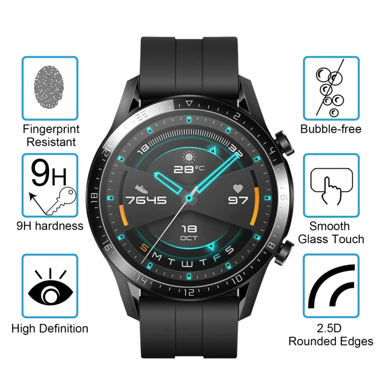 For Huawei Watch GT 2 Smart Watch Tempered Glass Film Screen Protector