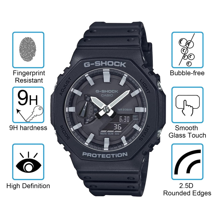 For Casio GA-2100 Smart Watch Tempered Glass Film Screen Protector