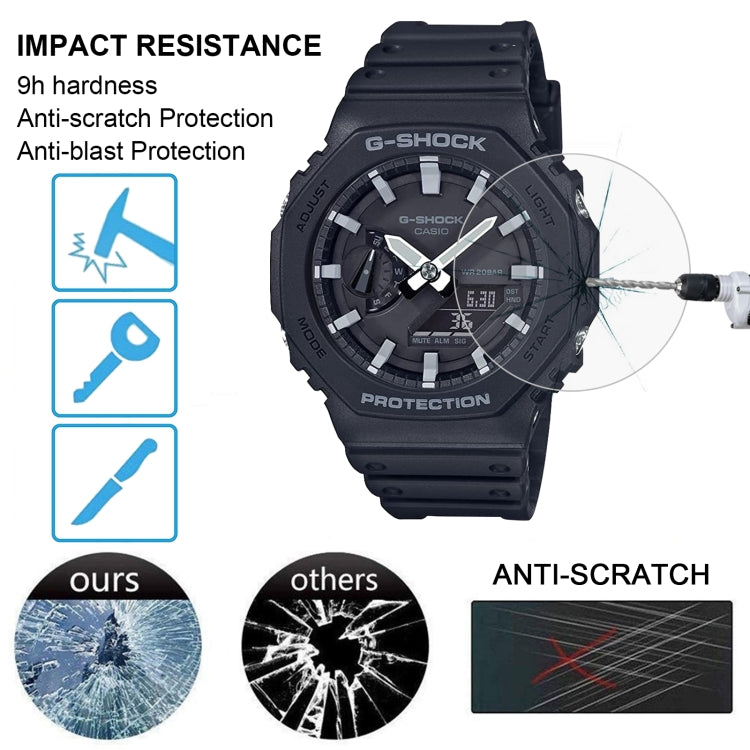 For Casio GA-2100 Smart Watch Tempered Glass Film Screen Protector