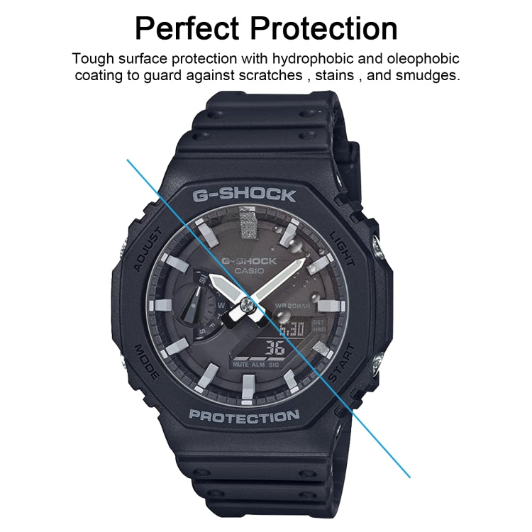 For Casio GA-2100 Smart Watch Tempered Glass Film Screen Protector