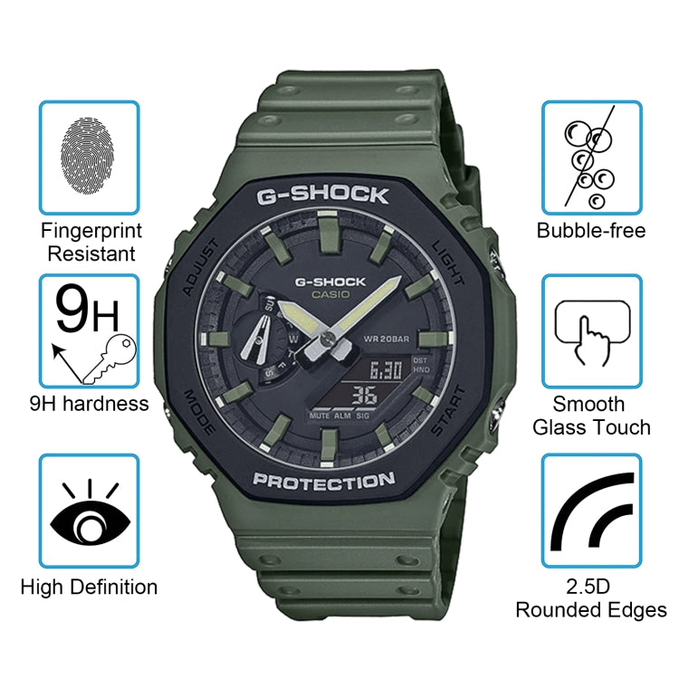 For Casio GA-2110 Smart Watch Tempered Glass Film Screen Protector