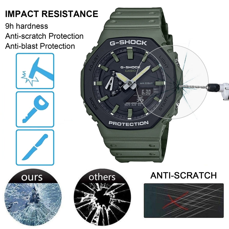 For Casio GA-2110 Smart Watch Tempered Glass Film Screen Protector