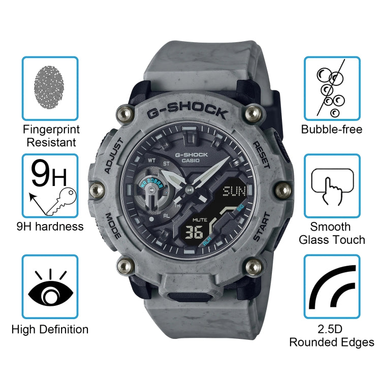 For Casio GA-2200 Smart Watch Tempered Glass Film Screen Protector