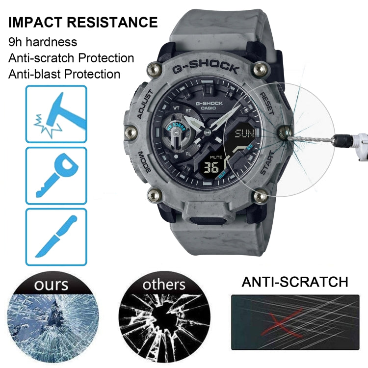 For Casio GA-2200 Smart Watch Tempered Glass Film Screen Protector