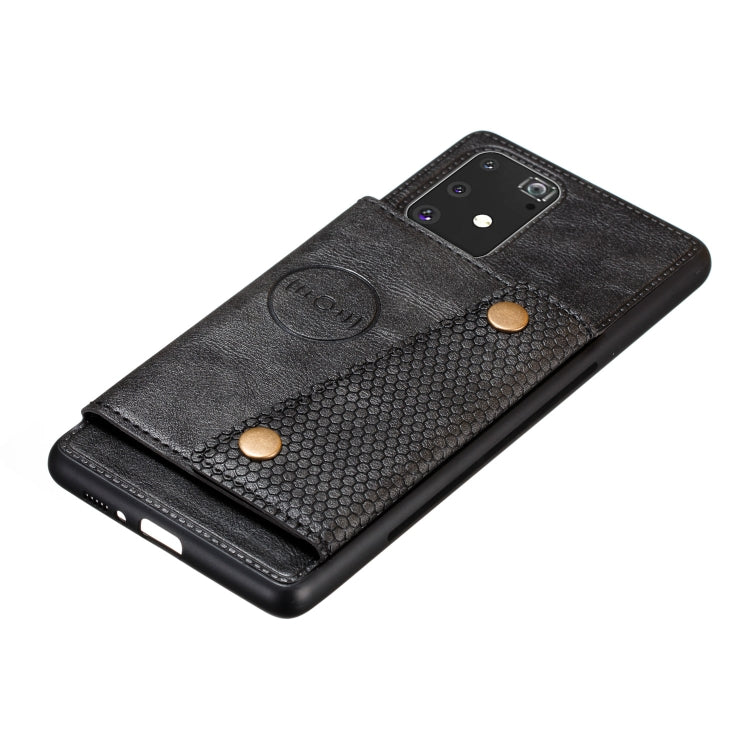 For Galaxy A91 / M80s PU + TPU Shockproof Magnetic Protective Case with Card Slots
