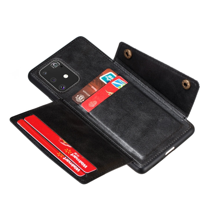 For Galaxy A91 / M80s PU + TPU Shockproof Magnetic Protective Case with Card Slots