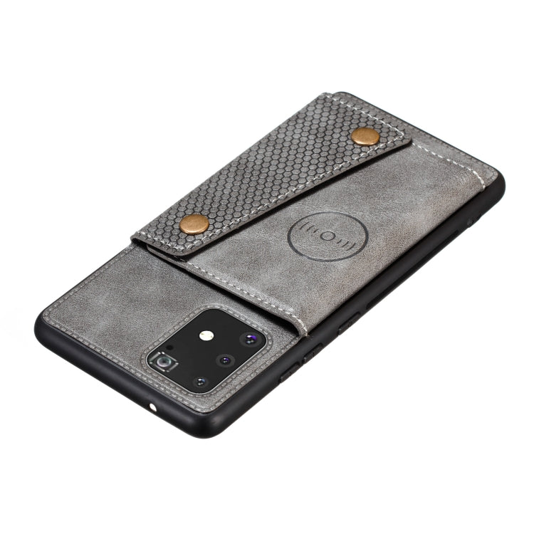 For Galaxy A91 / M80s PU + TPU Shockproof Magnetic Protective Case with Card Slots