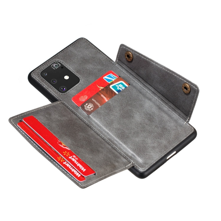For Galaxy A91 / M80s PU + TPU Shockproof Magnetic Protective Case with Card Slots