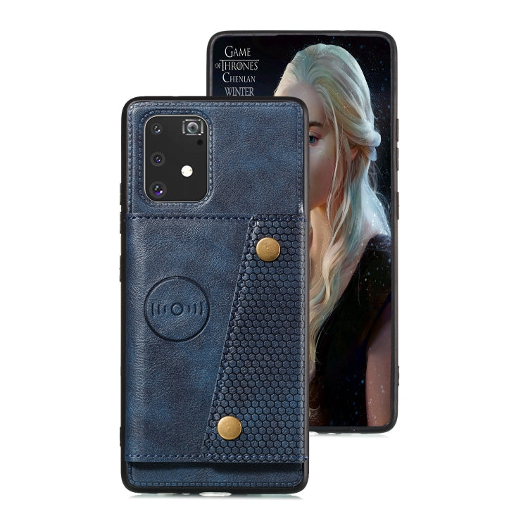 For Galaxy A91 / M80s PU + TPU Shockproof Magnetic Protective Case with Card Slots