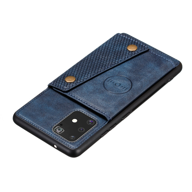 For Galaxy A91 / M80s PU + TPU Shockproof Magnetic Protective Case with Card Slots