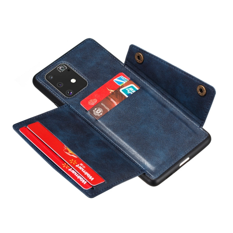 For Galaxy A91 / M80s PU + TPU Shockproof Magnetic Protective Case with Card Slots