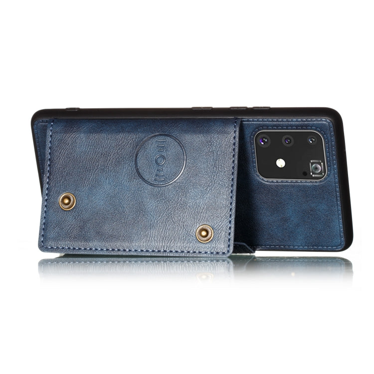 For Galaxy A91 / M80s PU + TPU Shockproof Magnetic Protective Case with Card Slots