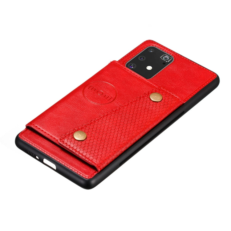 For Galaxy A91 / M80s PU + TPU Shockproof Magnetic Protective Case with Card Slots