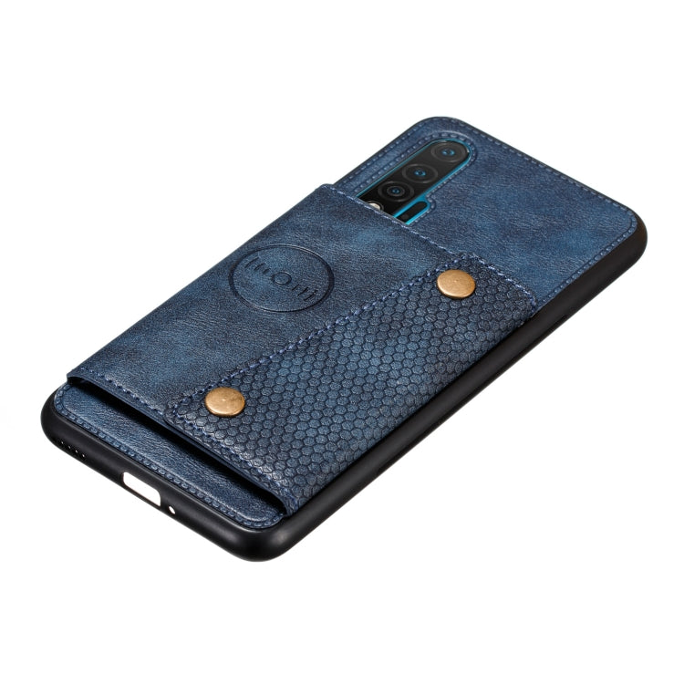 For Huawei Nova 6 PU + TPU Shockproof Magnetic Protective Case with Card Slots