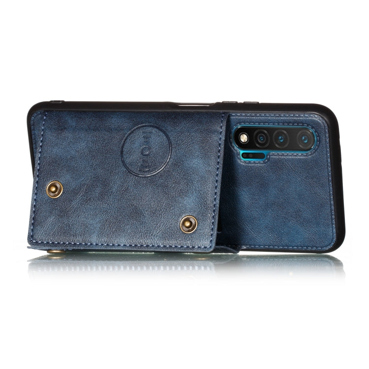 For Huawei Nova 6 PU + TPU Shockproof Magnetic Protective Case with Card Slots