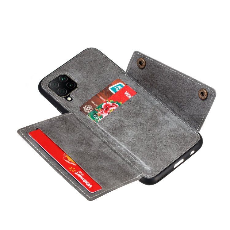 For Huawei Nova 6se PU + TPU Shockproof Magnetic Protective Case with Card Slots