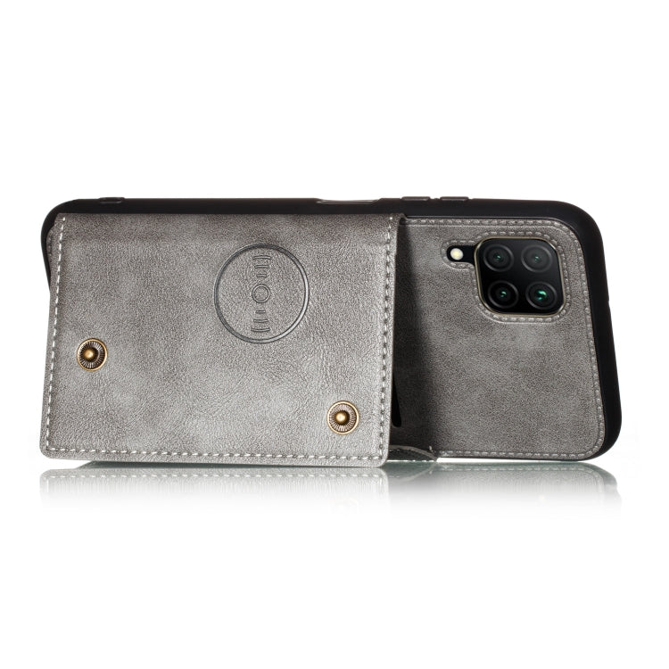 For Huawei Nova 6se PU + TPU Shockproof Magnetic Protective Case with Card Slots