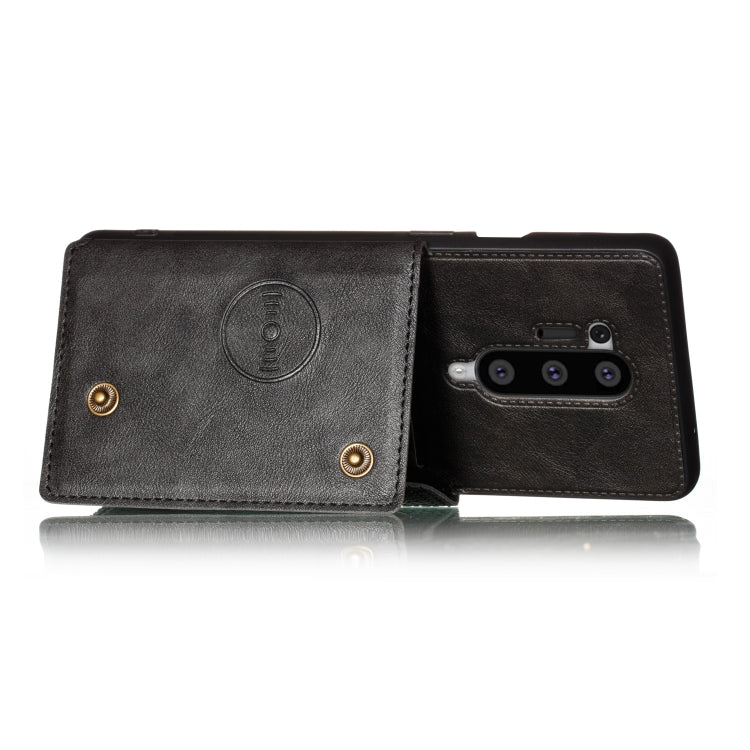 For OnePlus 8 Pro PU + TPU Shockproof Magnetic Protective Case with Card Slots