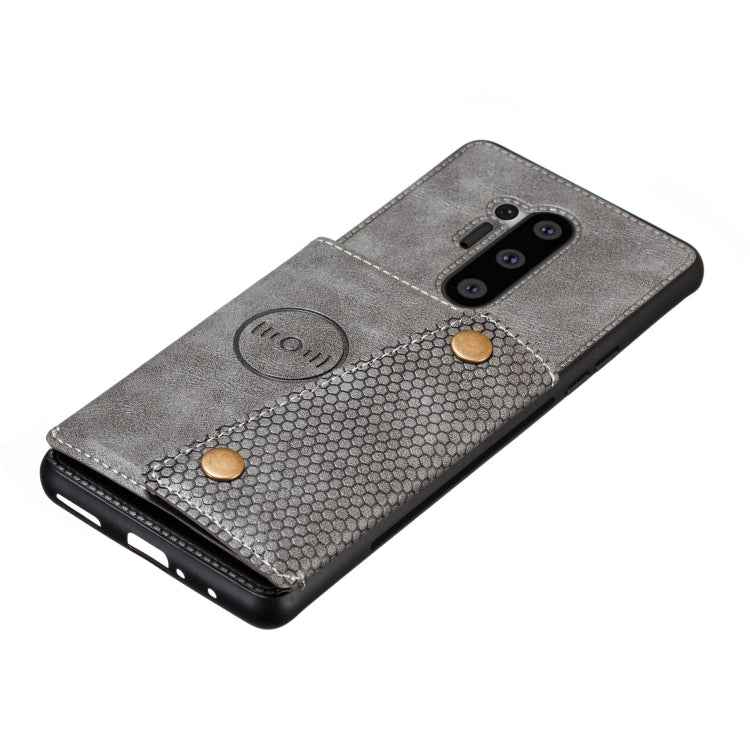 For OnePlus 8 Pro PU + TPU Shockproof Magnetic Protective Case with Card Slots