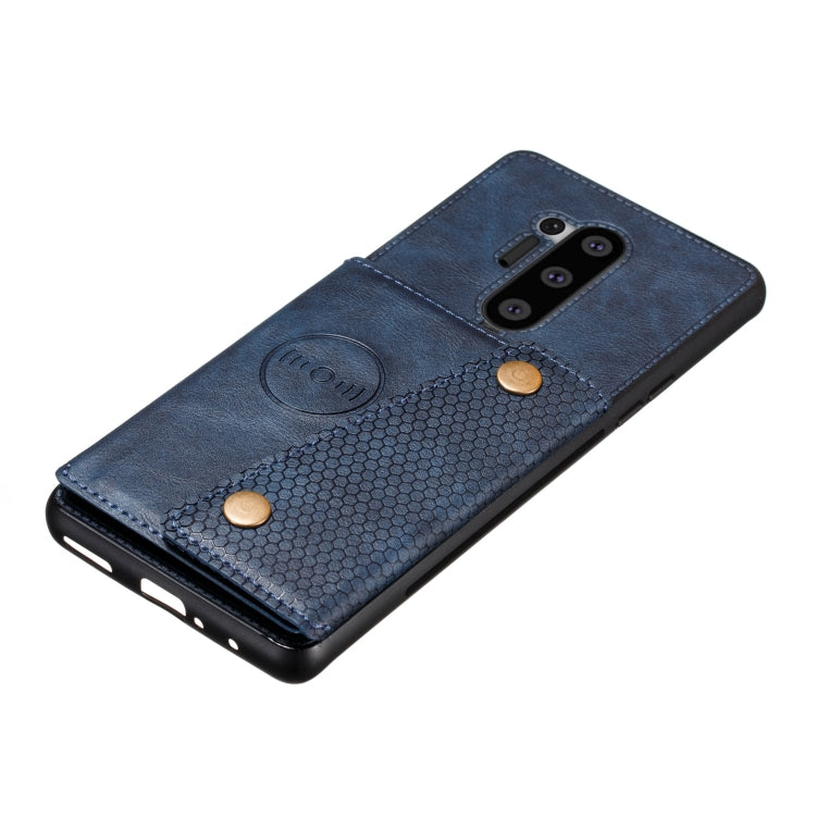 For OnePlus 8 Pro PU + TPU Shockproof Magnetic Protective Case with Card Slots