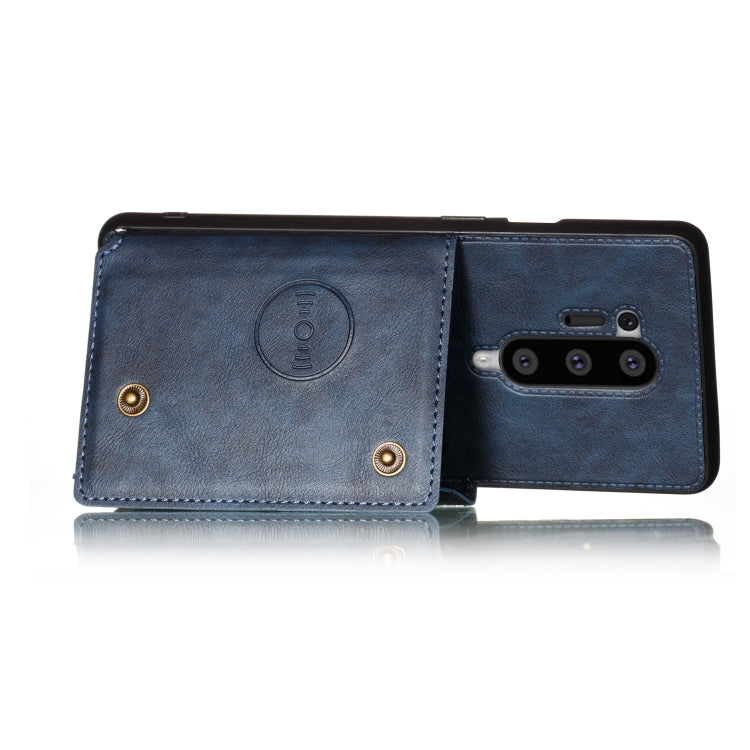 For OnePlus 8 Pro PU + TPU Shockproof Magnetic Protective Case with Card Slots