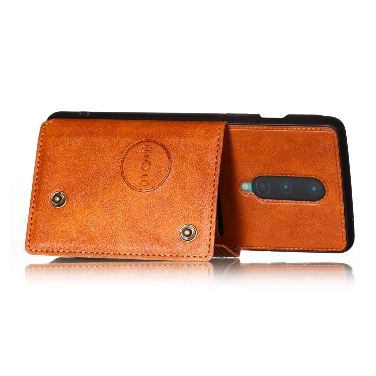 For OnePlus 8 PU + TPU Shockproof Magnetic Protective Case with Card Slots