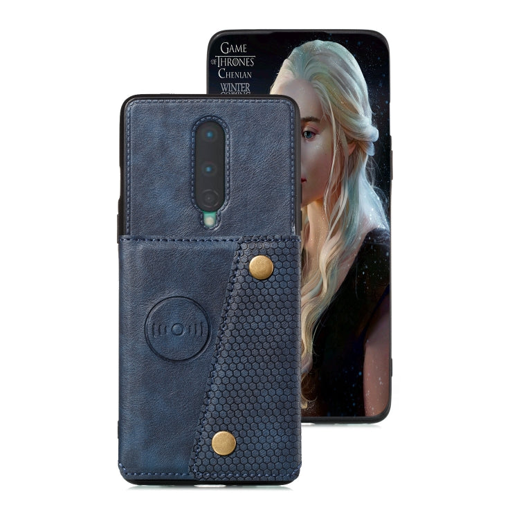 For OnePlus 8 PU + TPU Shockproof Magnetic Protective Case with Card Slots