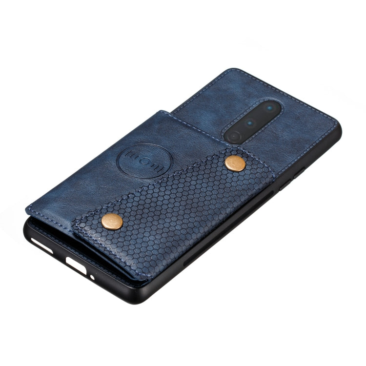 For OnePlus 8 PU + TPU Shockproof Magnetic Protective Case with Card Slots
