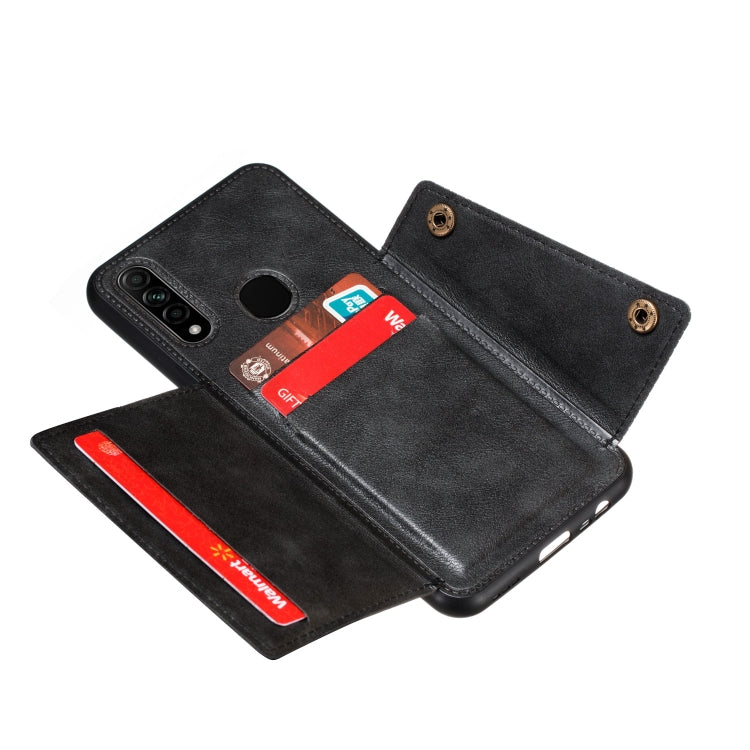 For OPPO A31 / A8 PU + TPU Shockproof Magnetic Protective Case with Card Slots