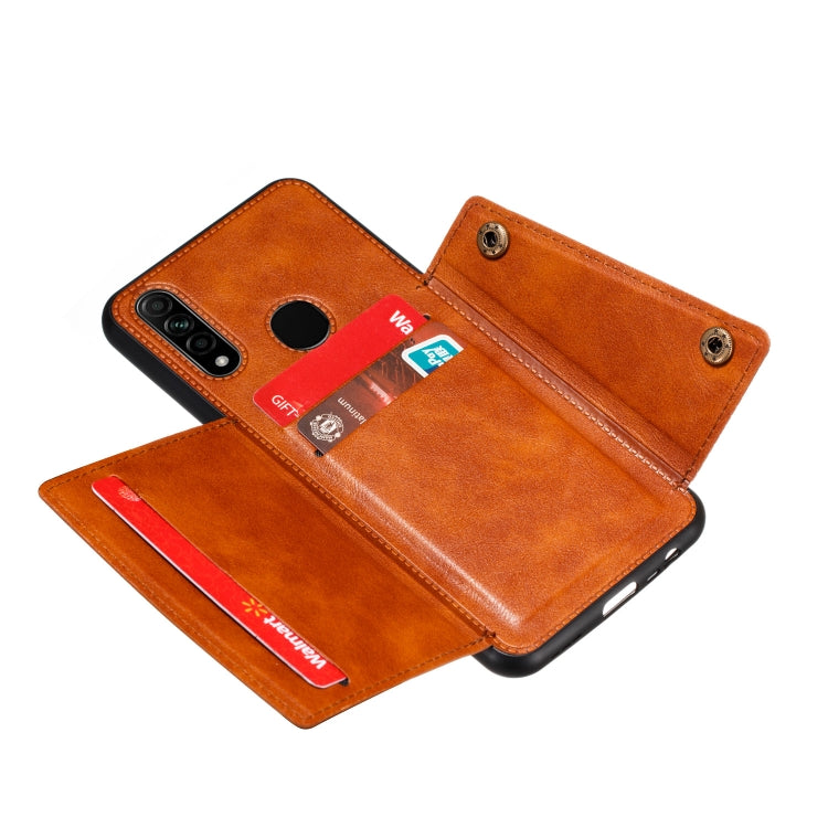 For OPPO A31 / A8 PU + TPU Shockproof Magnetic Protective Case with Card Slots