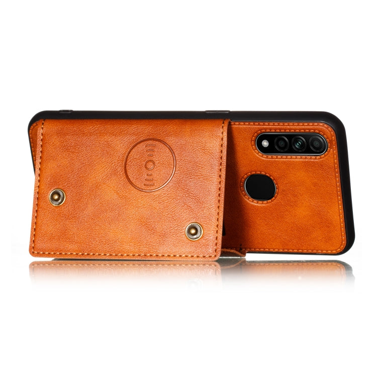 For OPPO A31 / A8 PU + TPU Shockproof Magnetic Protective Case with Card Slots