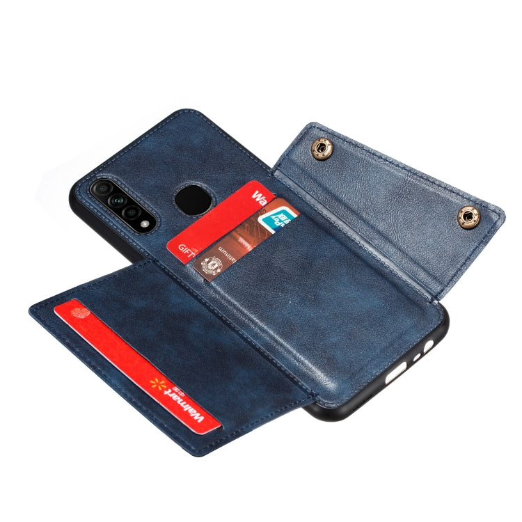 For OPPO A31 / A8 PU + TPU Shockproof Magnetic Protective Case with Card Slots