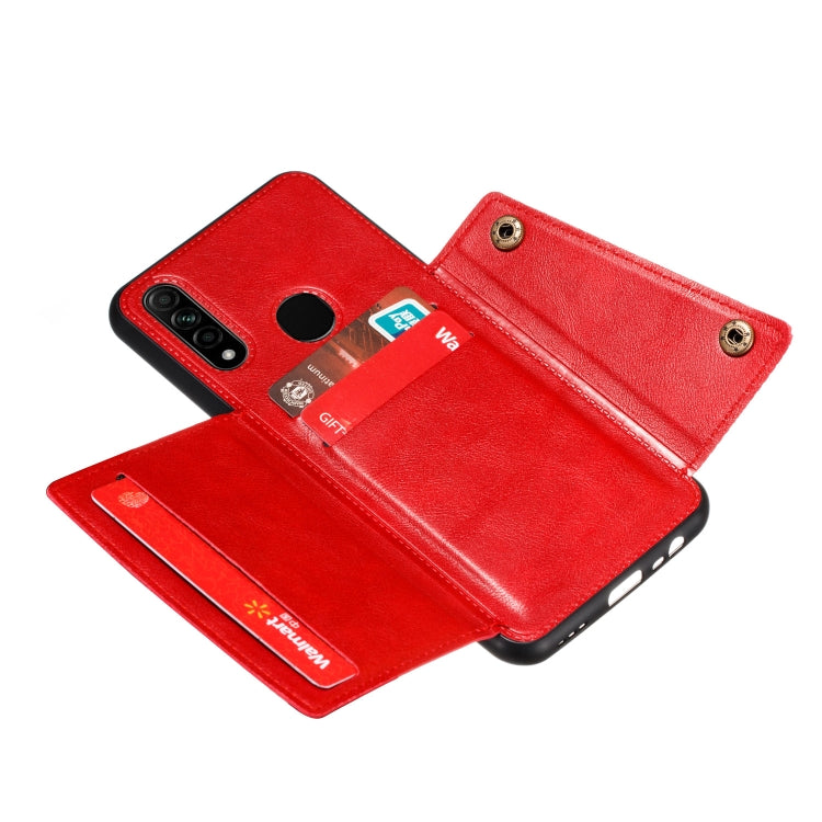 For OPPO A31 / A8 PU + TPU Shockproof Magnetic Protective Case with Card Slots