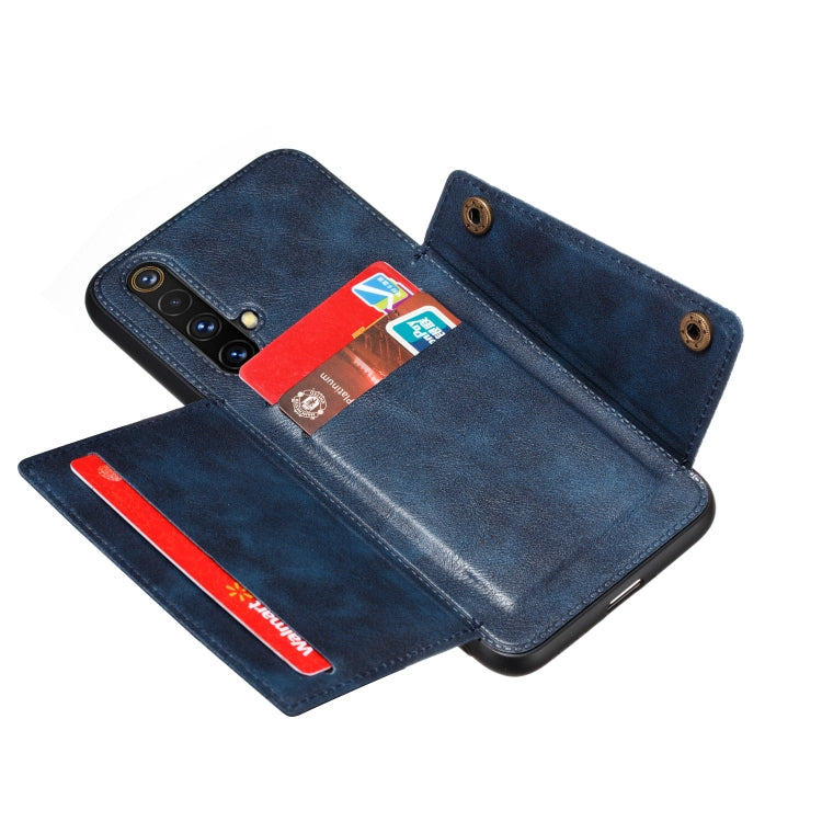 For OPPO Realme X50 PU + TPU Shockproof Magnetic Protective Case with Card Slots