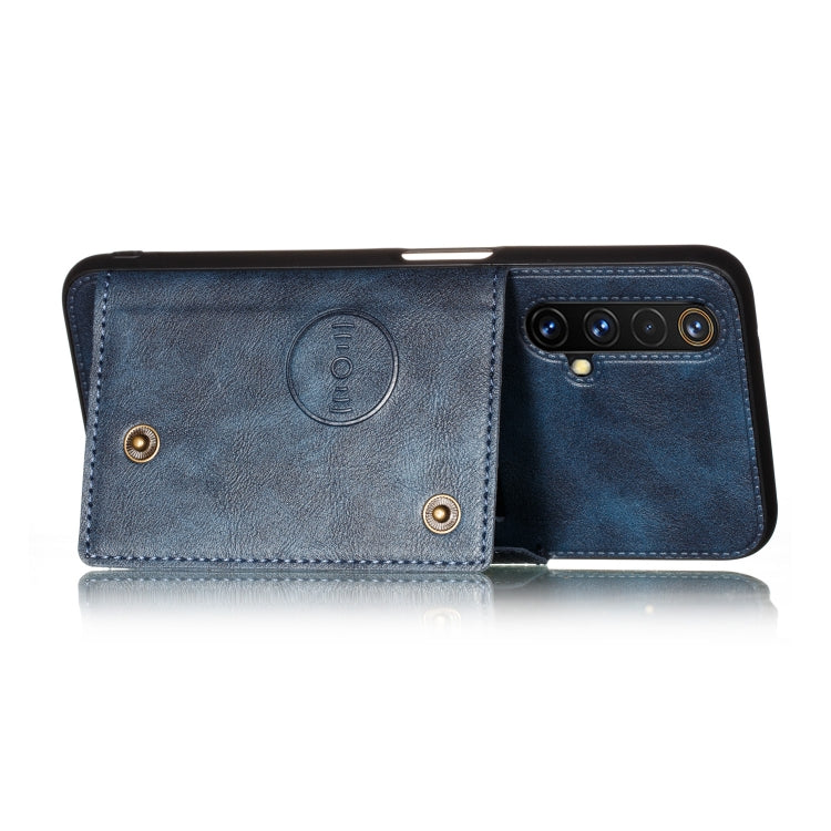 For OPPO Realme X50 PU + TPU Shockproof Magnetic Protective Case with Card Slots