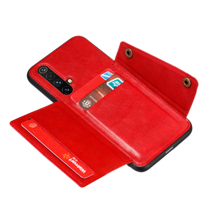 For OPPO Realme X50 PU + TPU Shockproof Magnetic Protective Case with Card Slots