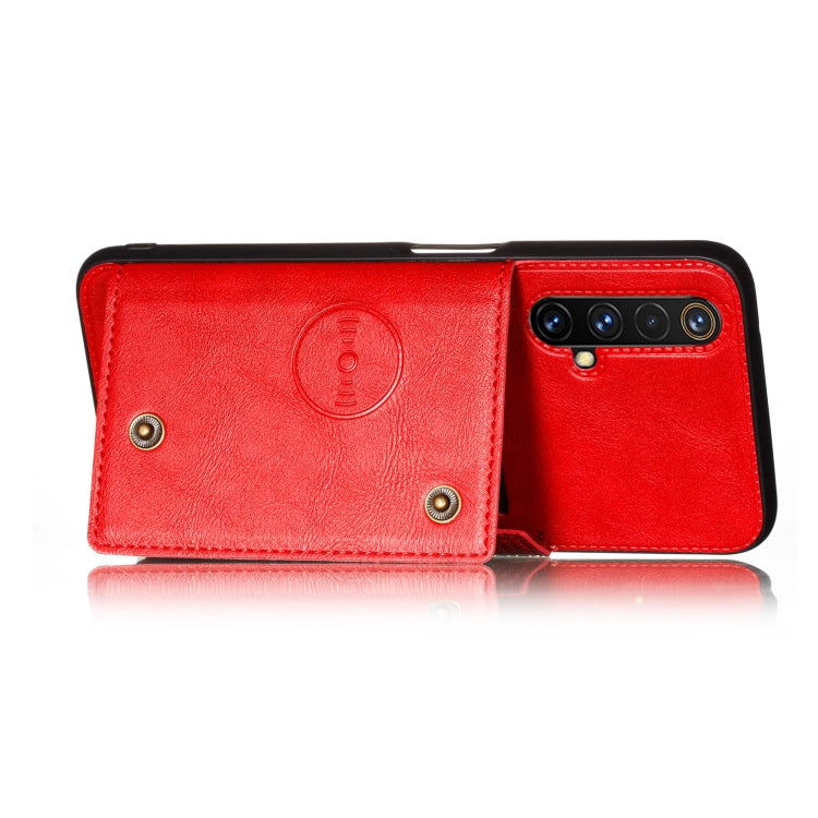 For OPPO Realme X50 PU + TPU Shockproof Magnetic Protective Case with Card Slots