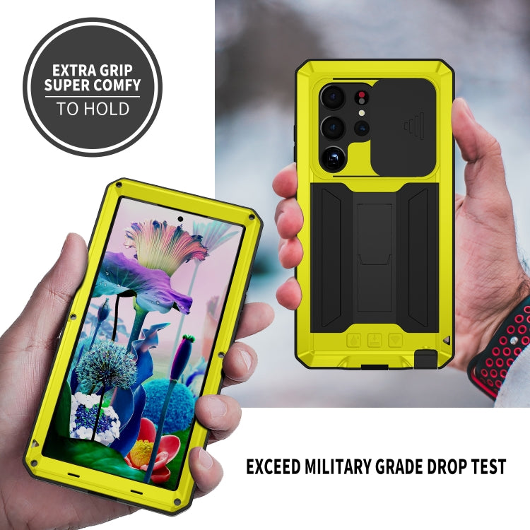 For Samsung Galaxy S23 Ultra 5G R-JUST Sliding Camera Design Life Waterproof Dustproof Shockproof Phone Case