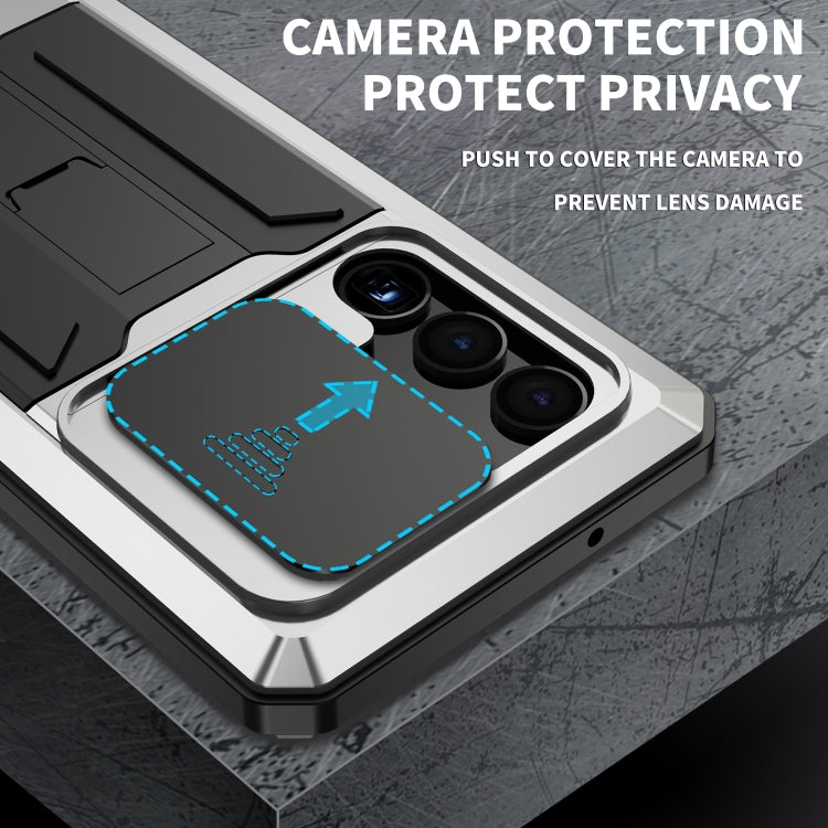 For Samsung Galaxy S23 Ultra 5G R-JUST Sliding Camera Design Life Waterproof Dustproof Shockproof Phone Case