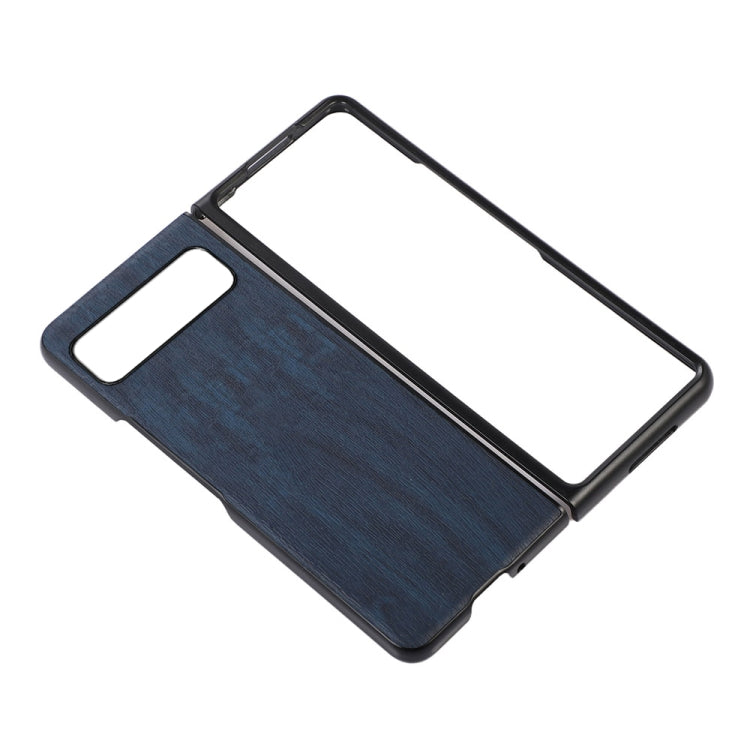 For Google Pixel Fold Wood Texture PU Phone Case