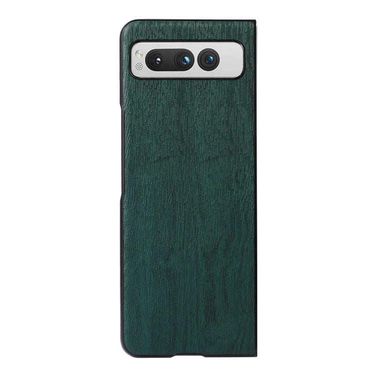 For Google Pixel Fold Wood Texture PU Phone Case