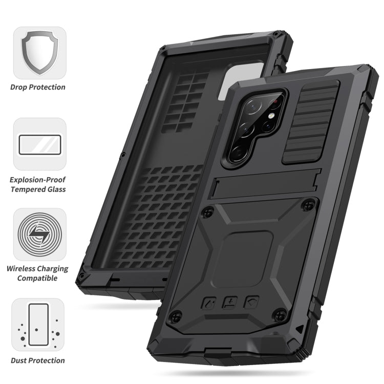 For Samsung Galaxy S23 Ultra 5G R-JUST Life Waterproof Dustproof Shockproof Phone Case